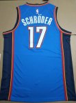 NBA 17 Schroder OkC Thunder 19-20 Season Maillot bleu imprimé